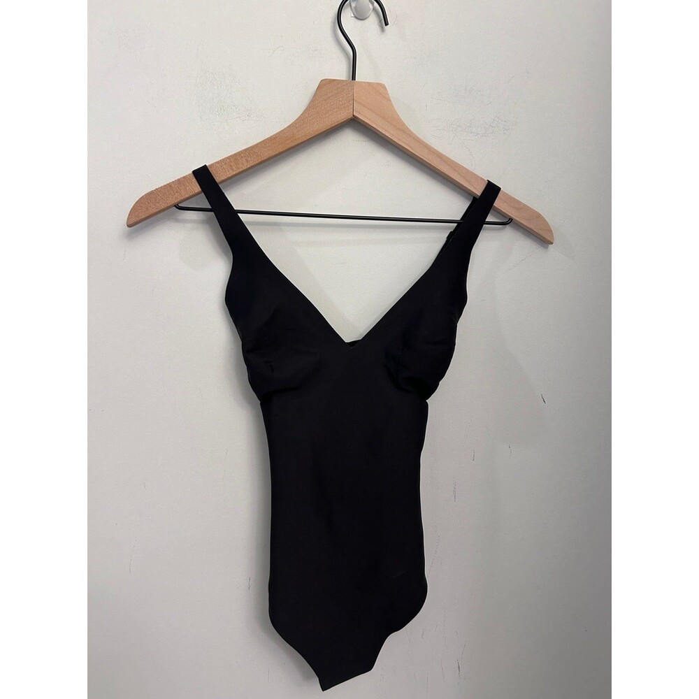 Skims Body CS Plunge Bodysuit XS onyx New with tags authentic